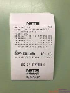 NETS receipt