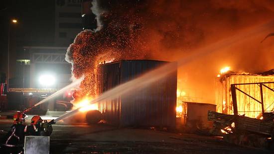 Fire at a single-storey furniture warehouse, 31 Sungei Kadut Street 2.