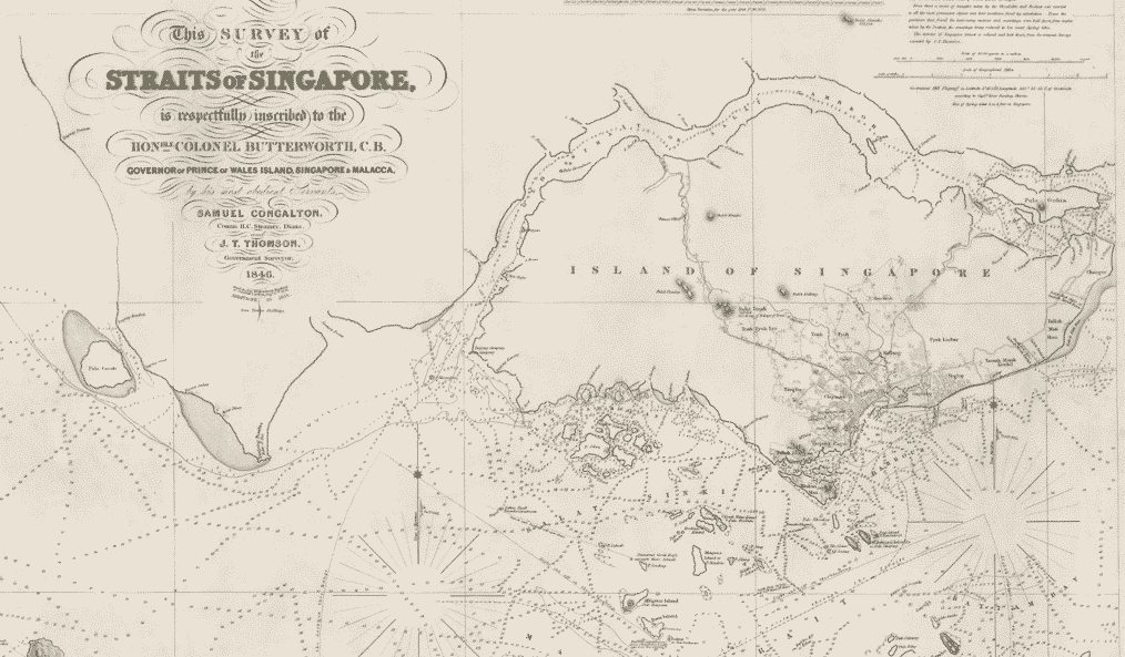 Map of Straits of Singapore