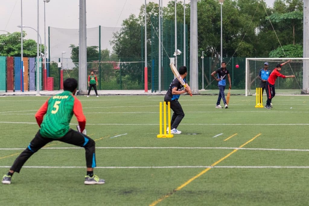 Cricket tournament 2018 organised by Jurong Police Division and JTC at Tuas Recreation Centre. Photo credits: Singapore Police Force