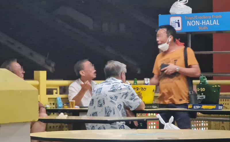 Uncles seen gathering in group size of more than 2 at Chinatown Complex after reopening