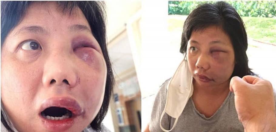 Female food delivery rider allegedly kena punched by another male delivery rider after she “Oei” him