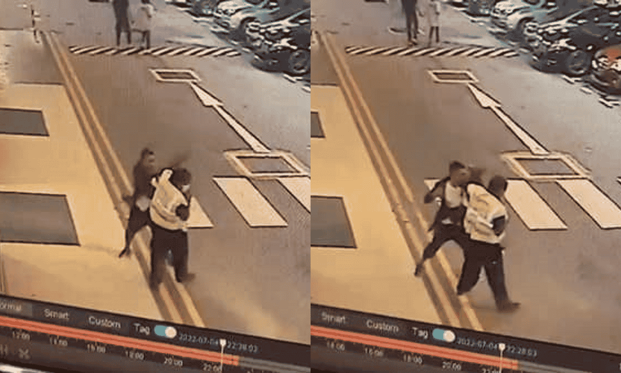 Security officer kena assaulted after asking a man to put on his mask