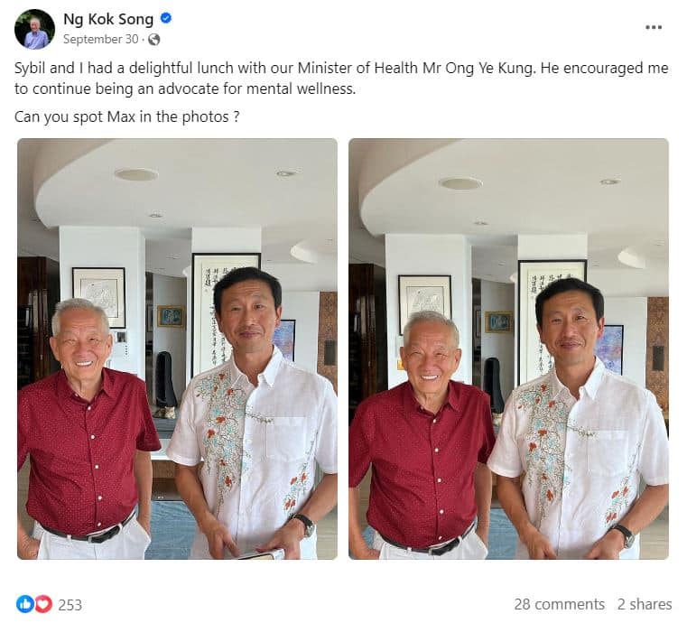 former presidential candidate Ng Kok Song health minister Ong Ye Kung