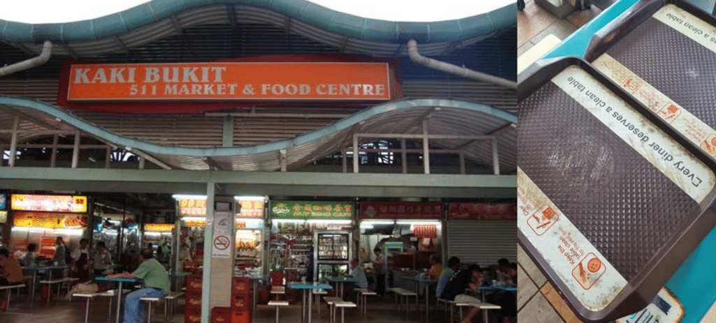 Diners at Bedok North hawker centre complain about dirty and mouldy trays