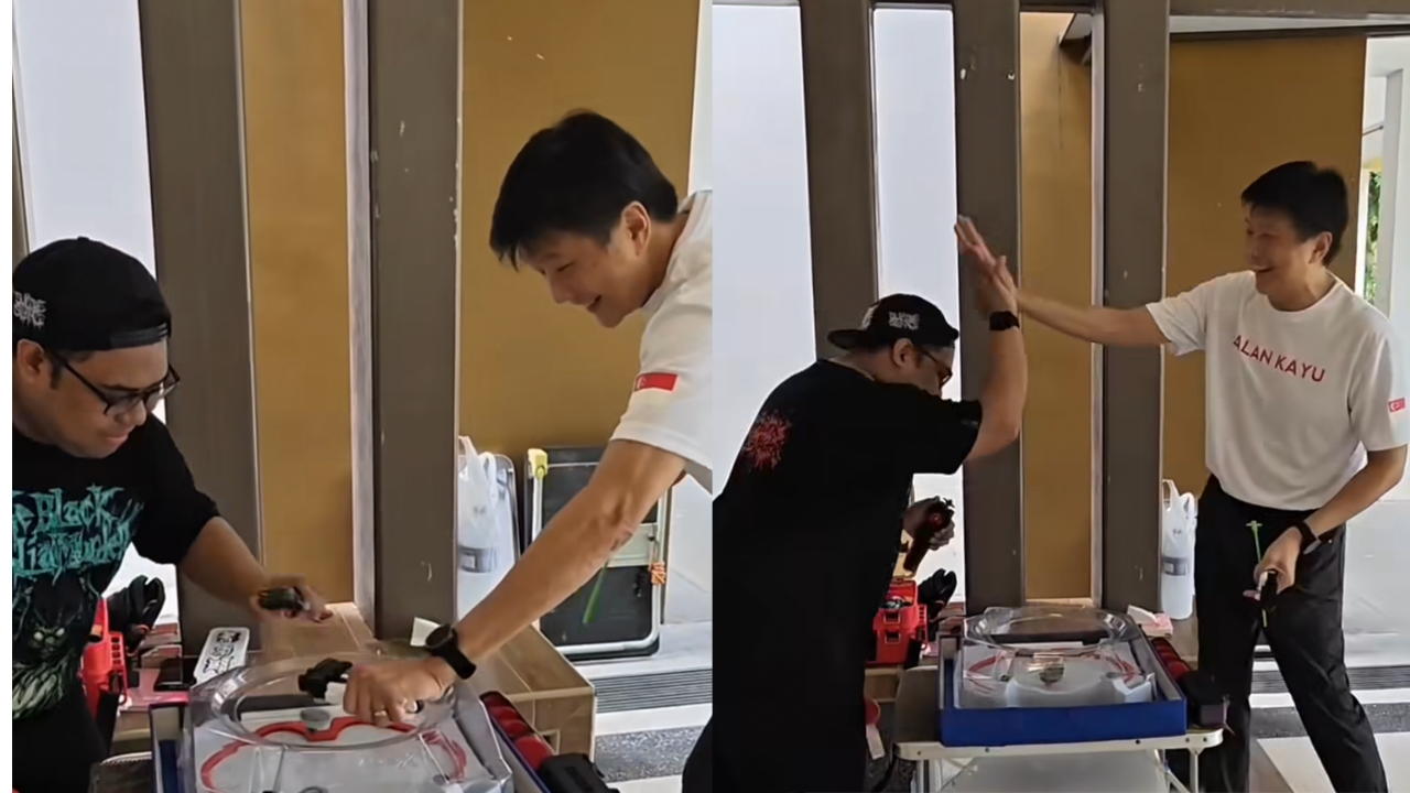 Ng Chee Meng wins Beyblade match at Fernvale void deck, calls it “beginner’s luck”