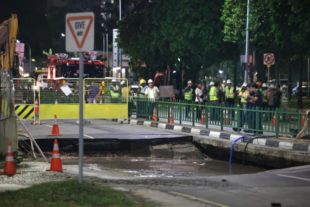 Sinkhole in Tanjong Katong