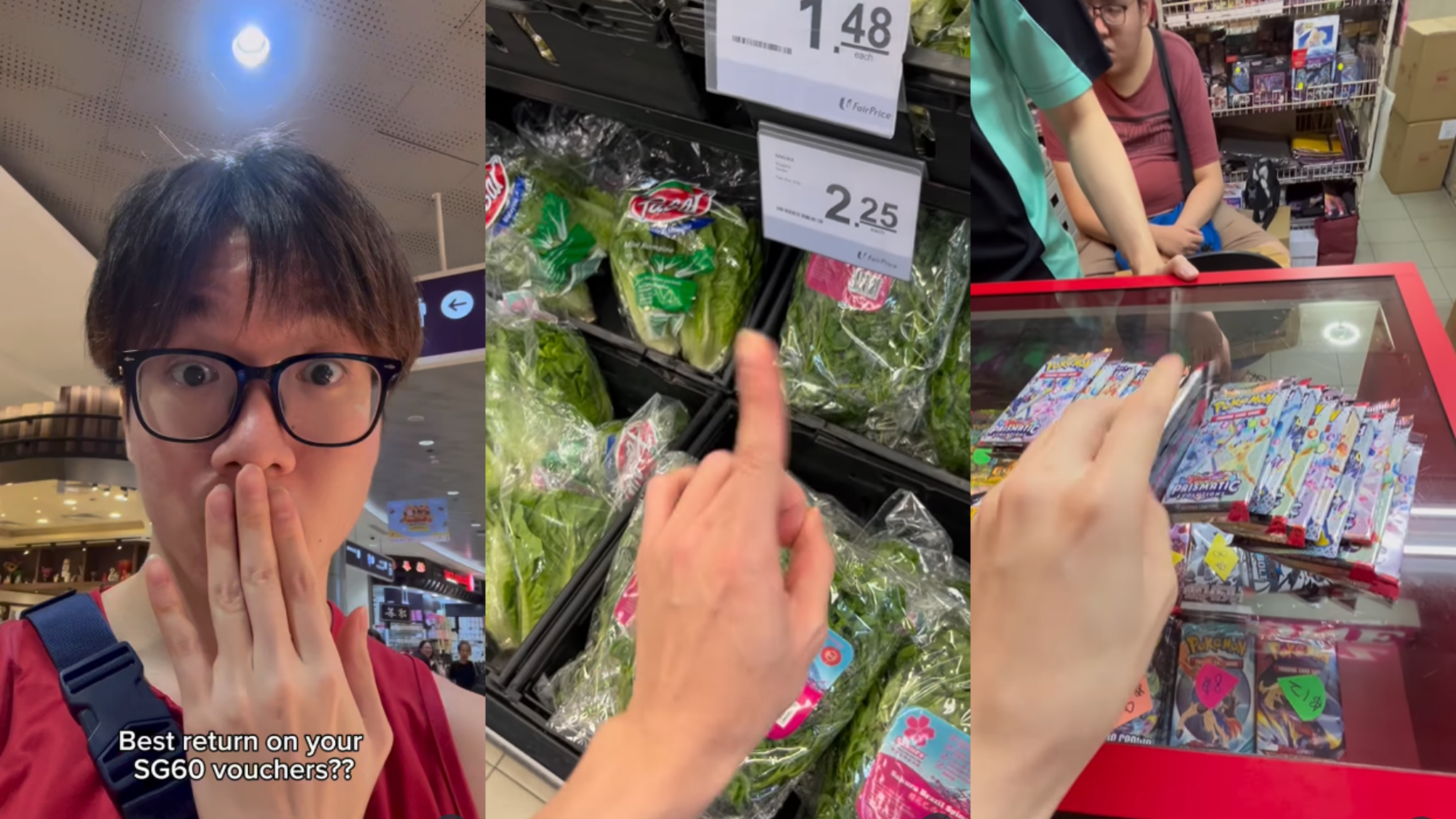 Man uses SG60 vouchers to buy Pokémon cards instead of daily essentials, calls it best return
