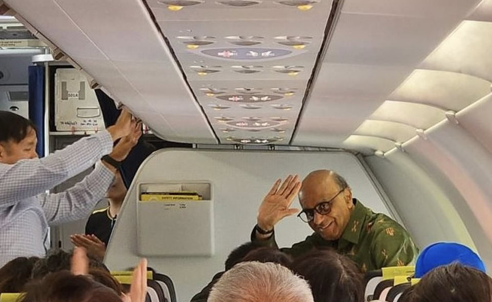 Tharman ends Ipoh visit, receives applause from passengers on budget flight back to Singapore