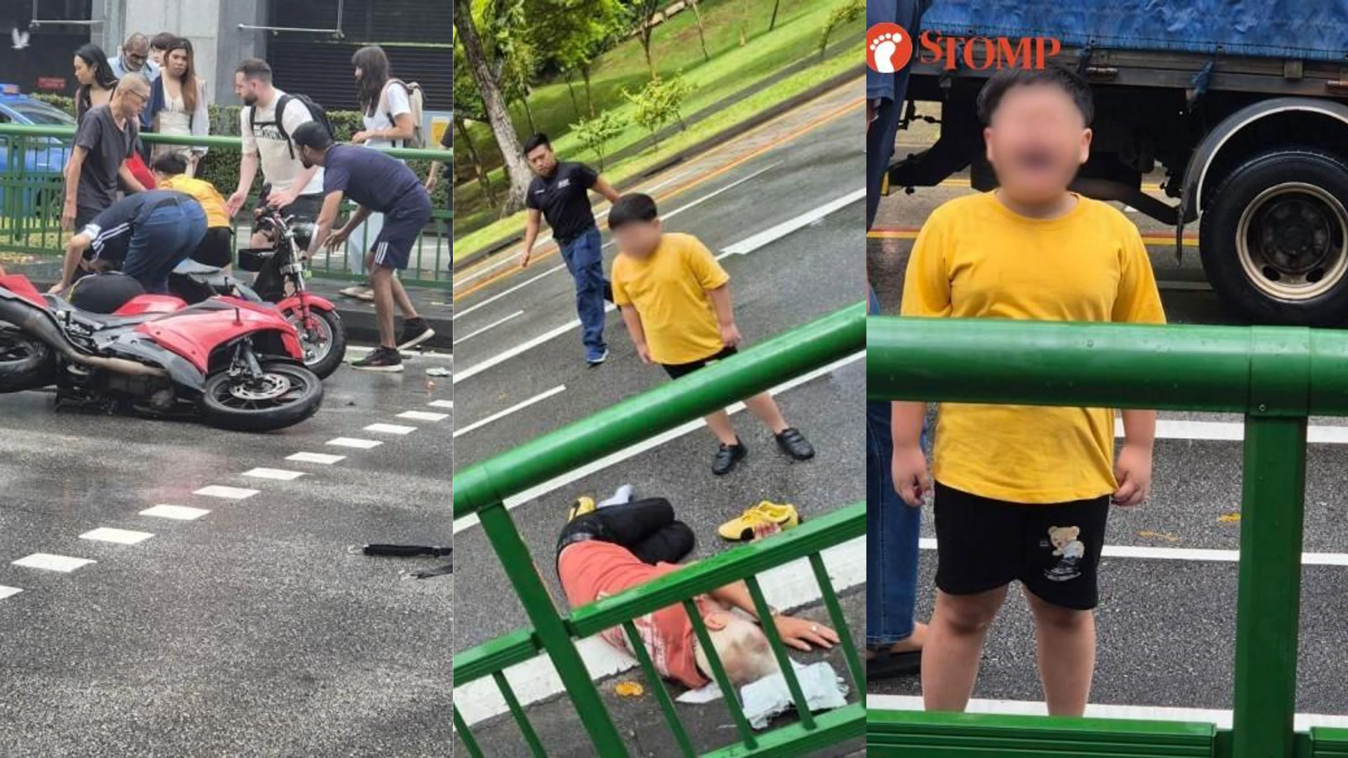 6-year-old boy cried in fear after motorcycle crashed into PMA he was riding with man at Hill Street