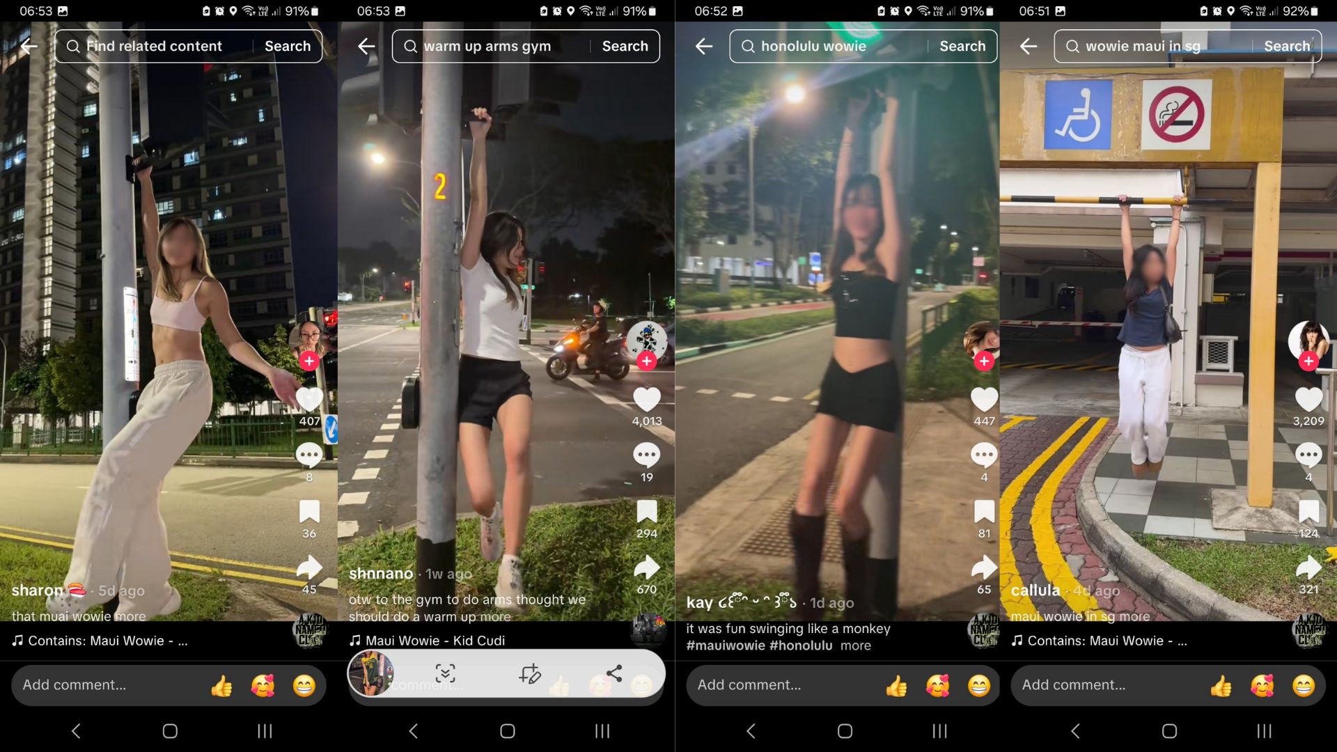 LTA warns against viral TikTok trend of people hanging off traffic lights and signposts
