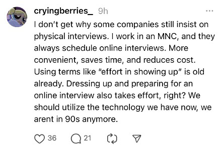 Malaysian Chinese job seeker 2