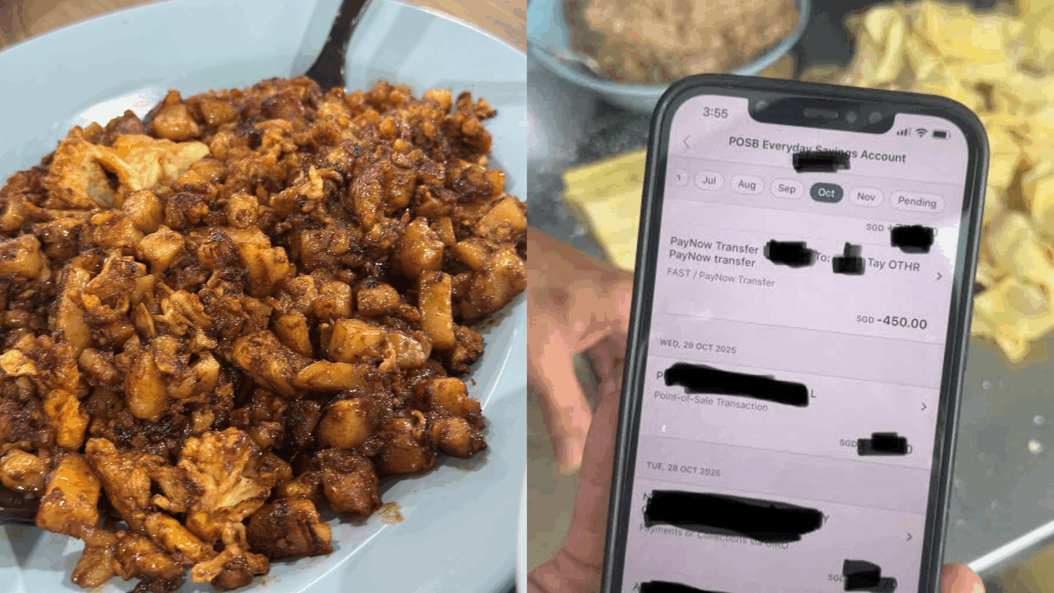 Hawker returns $450 after customer mistakenly overpays for $4.50 carrot cake, reminds diners to check before transferring