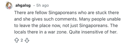 Chio bu influencer Novita Lam Iran Israel comment reddit 1